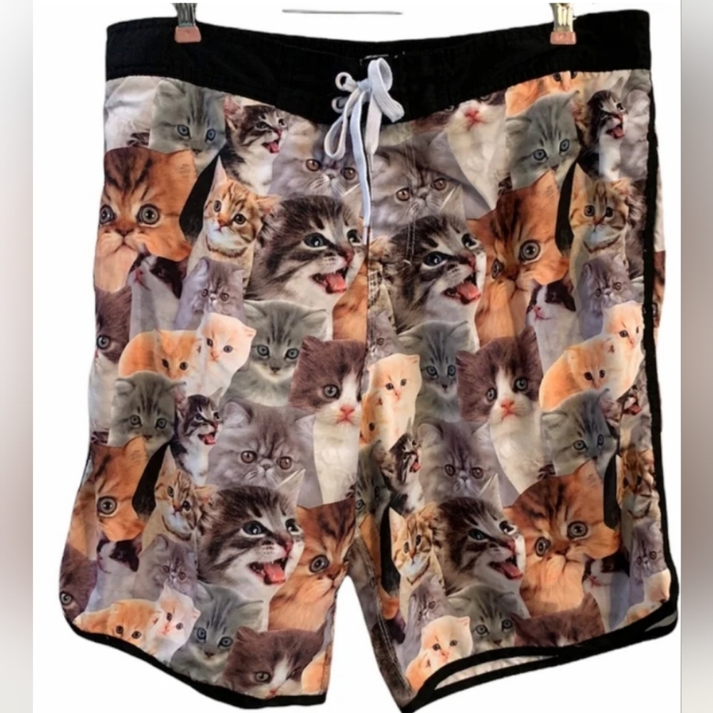 Bioworld Cat Swim Trunks Size M